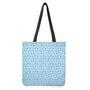 Blue Animal Paw Pattern Print Tote Bag