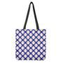 Blue Baseball Pattern Print Tote Bag