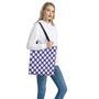 Blue Baseball Pattern Print Tote Bag