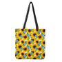 Blue Butterfly Sunflower Pattern Print Tote Bag