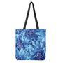 Blue Chrysanthemum Flower Print Tote Bag