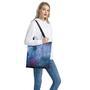 Blue Cloud Starfield Galaxy Space Print Tote Bag