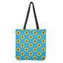 Blue Cute Sunflower Pattern Print Tote Bag