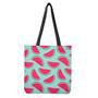 Blue Cute Watermelon Pattern Print Tote Bag