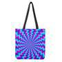 Blue Dizzy Moving Optical Illusion Tote Bag