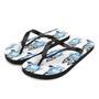 Blue Dog Cartoon Flip-Flops