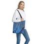 Blue Feather Print Tote Bag