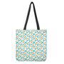 Blue Fried Eggs Pattern Print Tote Bag