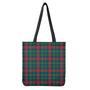 Blue Green And Red Scottish Plaid Print Tote Bag