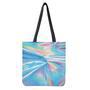 Blue Holographic Print Tote Bag