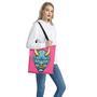 Blue Japanese Demon Print Tote Bag