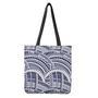 Blue Maori Polynesian Tattoo Print Tote Bag