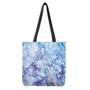 Blue Marble Print Tote Bag