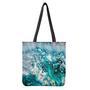 Blue Ocean Acid Melt Print Tote Bag