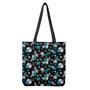 Blue Peony And Grey Rose Floral Print Tote Bag