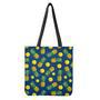 Blue Pineapple Pattern Print Tote Bag