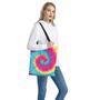 Blue Pink And Yellow Tie Dye Print Tote Bag