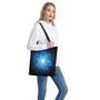 Blue Plasma Energy Print Tote Bag