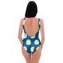 Blue Polka Dot One Piece Swimsuite