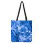 Blue Sapphire Marble Print Tote Bag