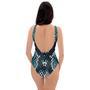 Blue Snakeskin One Piece Swimsuite