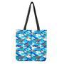 Blue Snow Camouflage Print Tote Bag