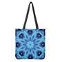 Blue Snowflake Kaleidoscope Print Tote Bag