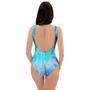 Blue Tie Dye One Piece Swimsuite