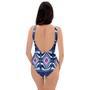 Blue Tribal Aztec Eagles One Piece Swimsuite