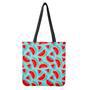 Blue Watermelon Pieces Pattern Print Tote Bag