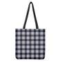 Blue White And Red Tartan Pattern Print Tote Bag