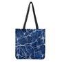 Blue White Marble Print Tote Bag