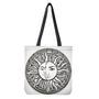 Bohemian Celestial Sun And Moon Print Tote Bag