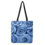 Bright Blue Rose Print Tote Bag