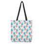 Bright Zig Zag Pineapple Pattern Print Tote Bag