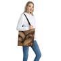 Bronze Snake Print Tote Bag