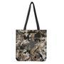 Brown And Black Camouflage Print Tote Bag