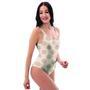 Brown And Cream Polka Dot One Piece Swimsuite