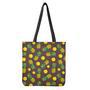 Brown Pineapple Pattern Print Tote Bag