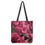 Burgundy Alstroemeria Print Tote Bag