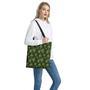 Cannabis Leaves Pattern Print Tote Bag