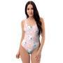 Cartoon Cow Print One Piece Swimsuite