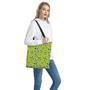 Cartoon Smiley Cow Pattern Print Tote Bag