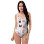 Cat Print One Piece Swimsuite