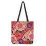 Cherry Blossom Kimono Pattern Print Tote Bag