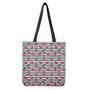 Cherry Striped Pattern Print Tote Bag