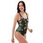 Chinese Green Dragon Print One Piece Swimsuite