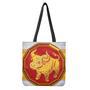 Chinese Ox Zodiac Symbol Print Tote Bag