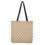 Christmas Candy Cane Striped Print Tote Bag