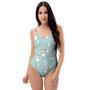 Christmas Cat Print One Piece Swimsuite